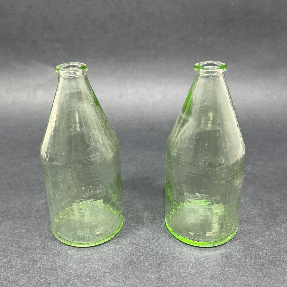 Vtg Old Spice Lime Cologne Aftershave Green Glass Bottle Repurpose Bud Vase 60s